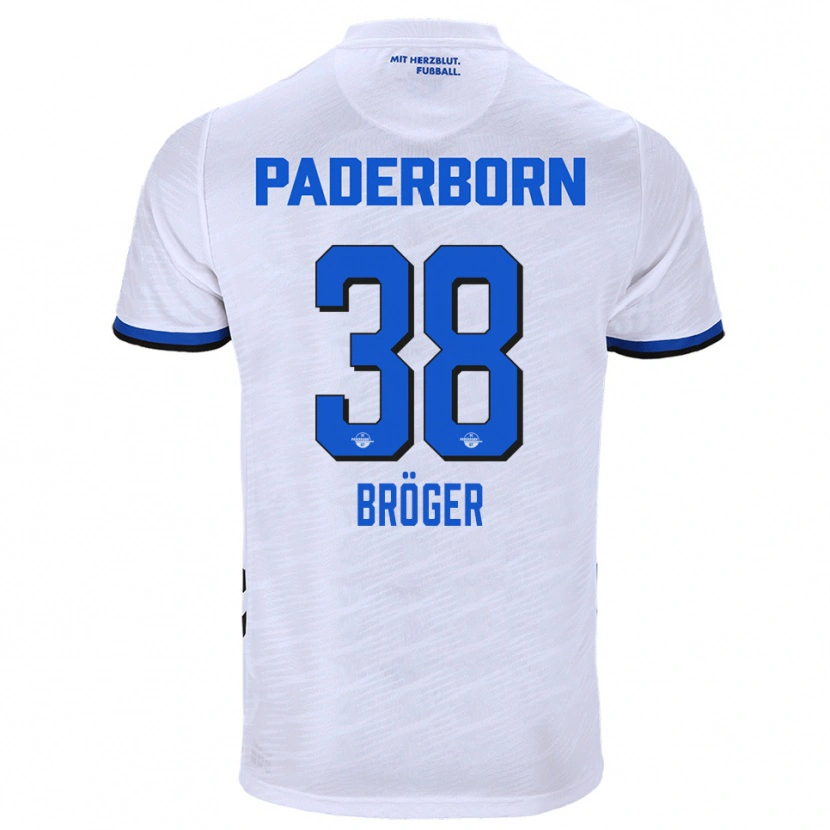 Danxen Dětské Bennit Bröger #38 Bílá Modrá Daleko Hráčské Dresy 2025/26 Dres