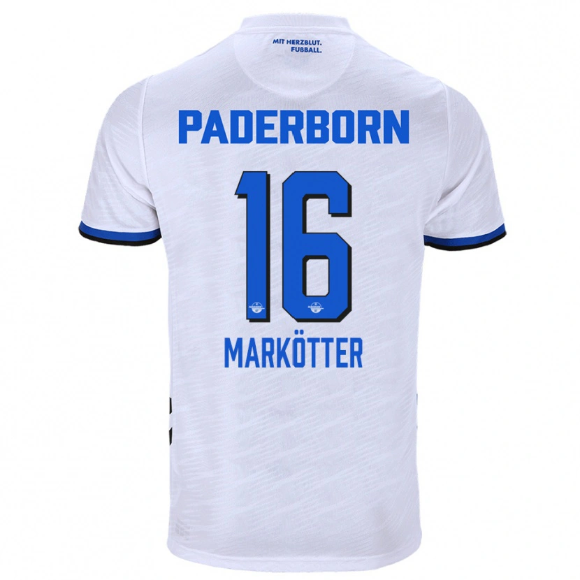 Danxen Dětské Jonah Markötter #16 Bílá Modrá Daleko Hráčské Dresy 2025/26 Dres