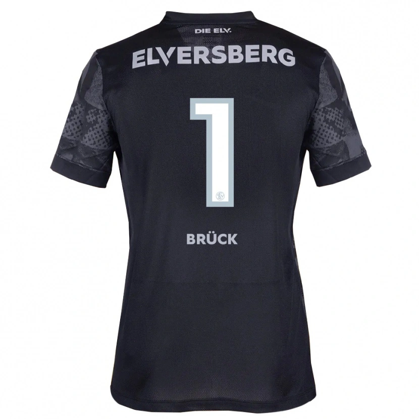 Danxen Dětské Florian Brück #1 Černá Šedá Daleko Hráčské Dresy 2025/26 Dres