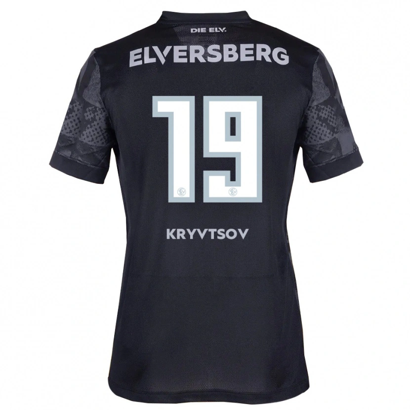 Danxen Dětské Nikita Kryvtsov #19 Černá Šedá Daleko Hráčské Dresy 2025/26 Dres