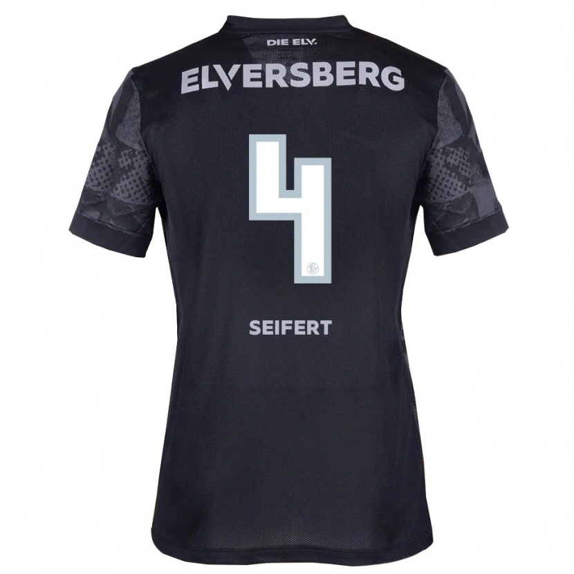 Danxen Dětské Luis Seifert #4 Černá Šedá Daleko Hráčské Dresy 2025/26 Dres