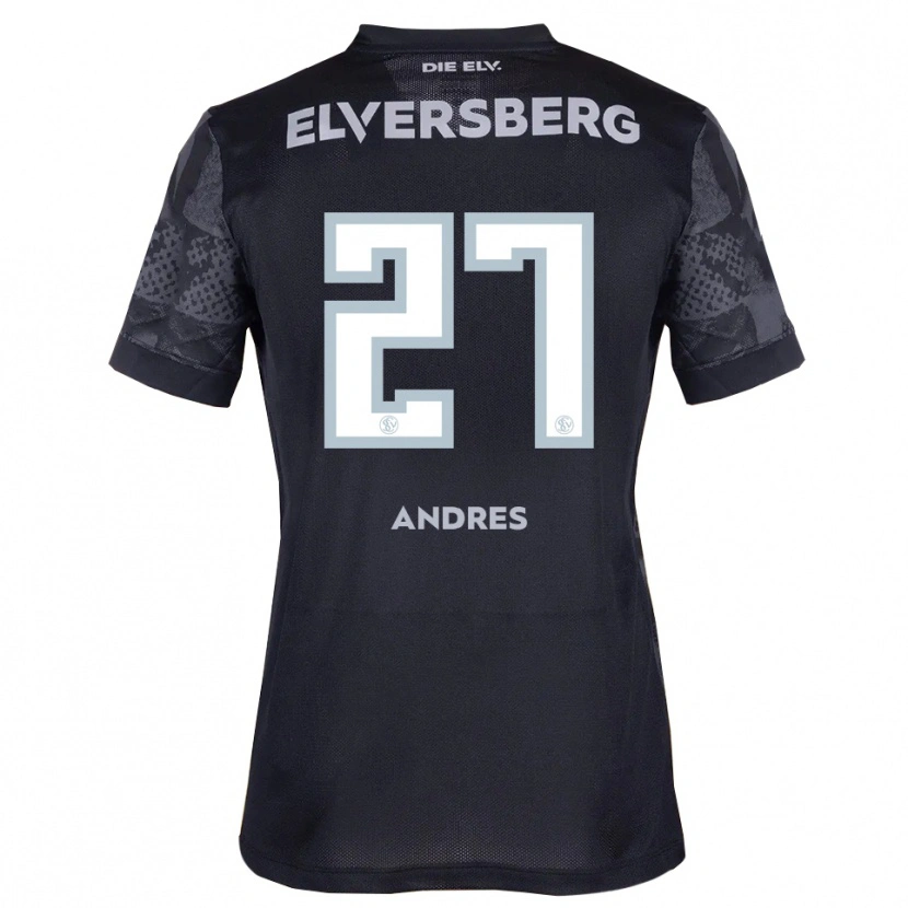 Danxen Dětské Alissa Andres #27 Černá Šedá Daleko Hráčské Dresy 2025/26 Dres