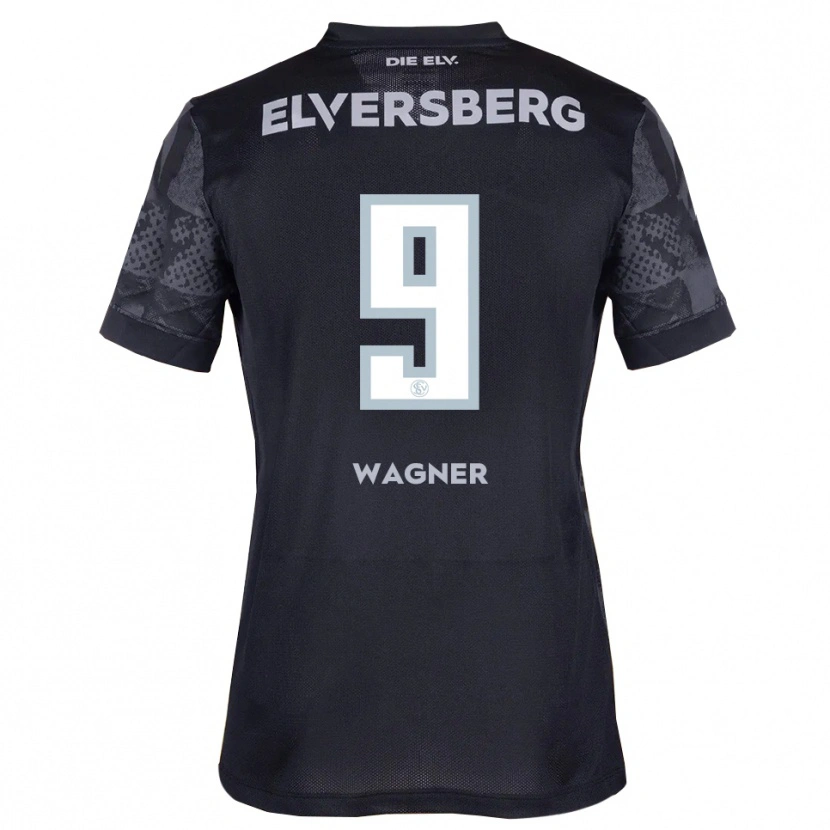 Danxen Dětské Anna Wagner #9 Černá Šedá Daleko Hráčské Dresy 2025/26 Dres