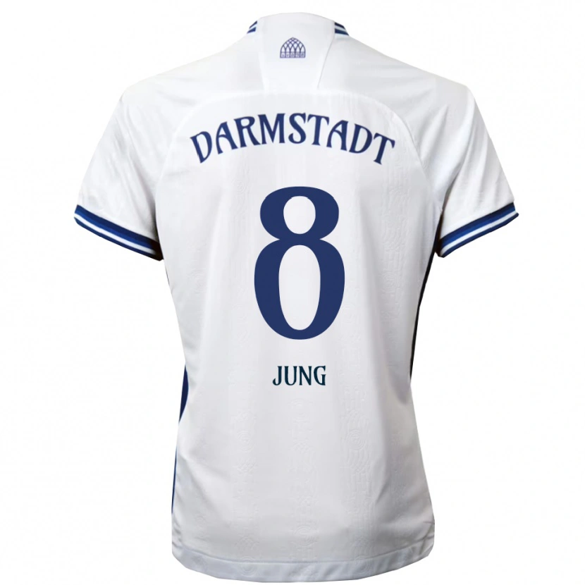 Danxen Dětské Lennon Jung #8 Bílá Modrá Daleko Hráčské Dresy 2025/26 Dres