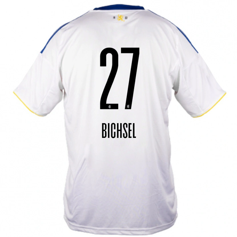 Danxen Dětské Joel Bichsel #27 Bílá Modrá Žlutá Daleko Hráčské Dresy 2025/26 Dres