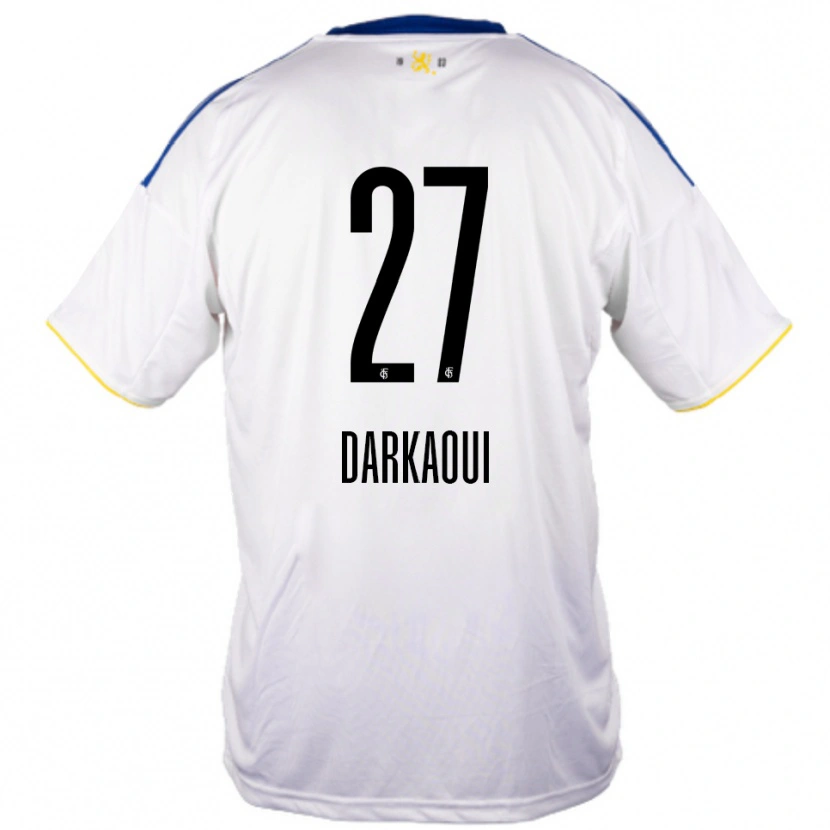 Danxen Dětské Gibriel Darkaoui #27 Bílá Modrá Žlutá Daleko Hráčské Dresy 2025/26 Dres