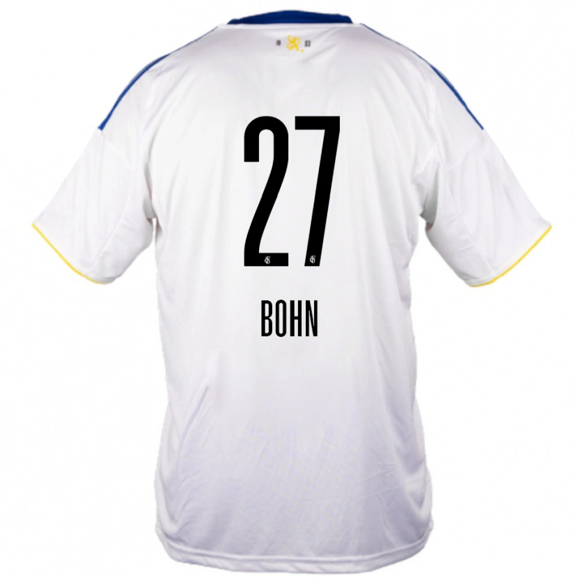 Danxen Dětské Sebastian Bohn #27 Bílá Modrá Žlutá Daleko Hráčské Dresy 2025/26 Dres