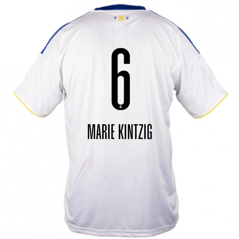 Danxen Dětské Lilly Marie Kintzig #6 Bílá Modrá Žlutá Daleko Hráčské Dresy 2025/26 Dres