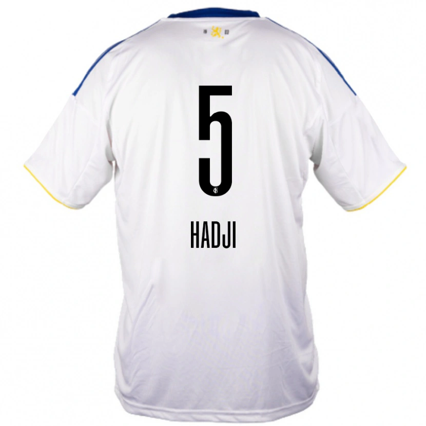Danxen Dětské Wahid Hadji #5 Bílá Modrá Žlutá Daleko Hráčské Dresy 2025/26 Dres