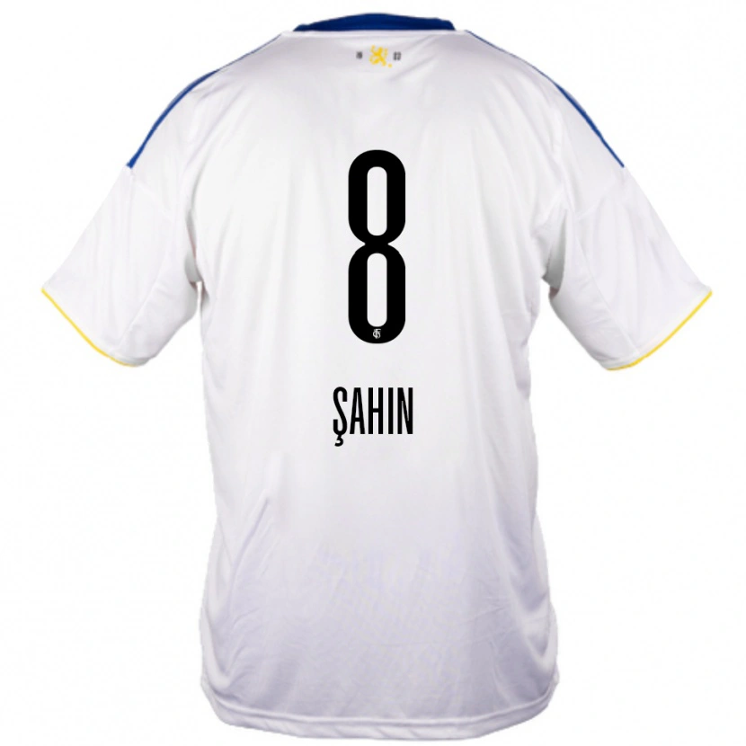 Danxen Dětské Leo Şahin #8 Bílá Modrá Žlutá Daleko Hráčské Dresy 2025/26 Dres