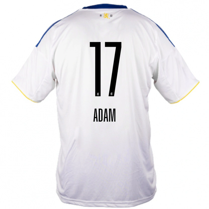 Danxen Dětské Maximilian Adam #17 Bílá Modrá Žlutá Daleko Hráčské Dresy 2025/26 Dres