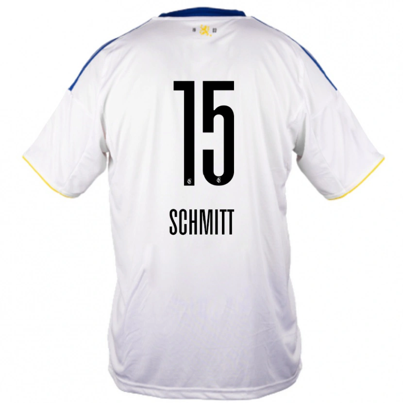 Danxen Dětské Madita Schmitt #15 Bílá Modrá Žlutá Daleko Hráčské Dresy 2025/26 Dres