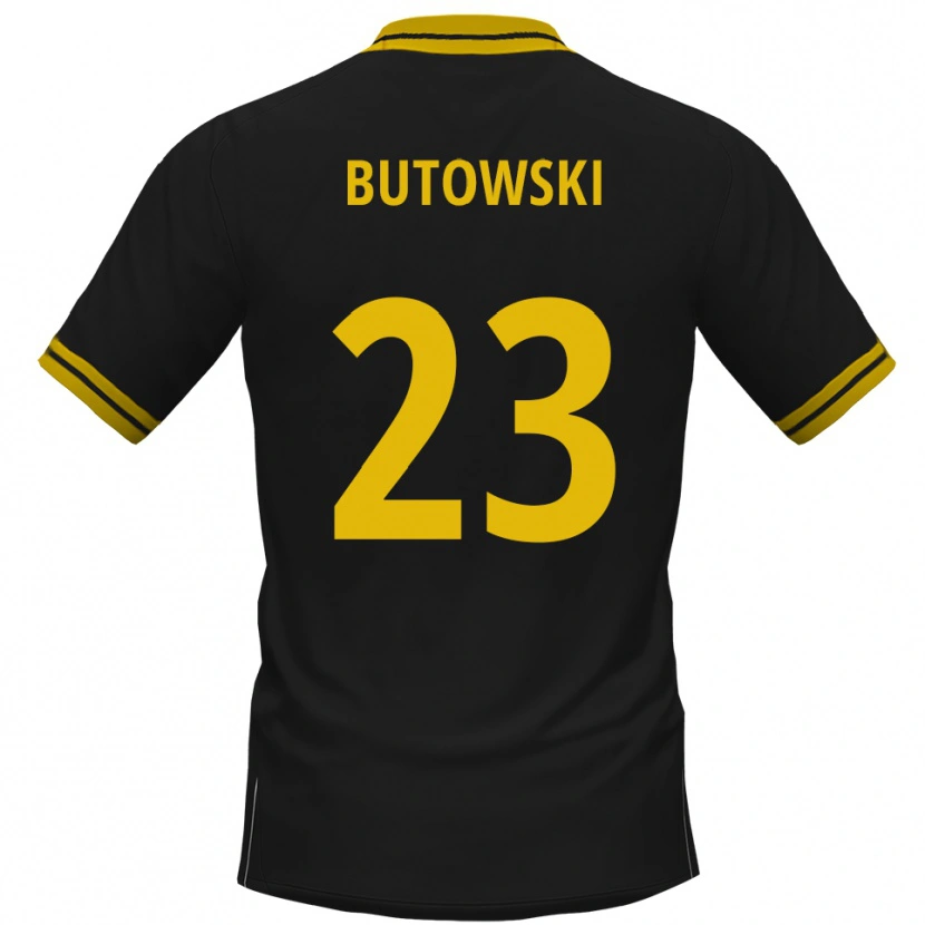 Danxen Dětské Dennis Butowski #23 Černá Žlutá Daleko Hráčské Dresy 2025/26 Dres