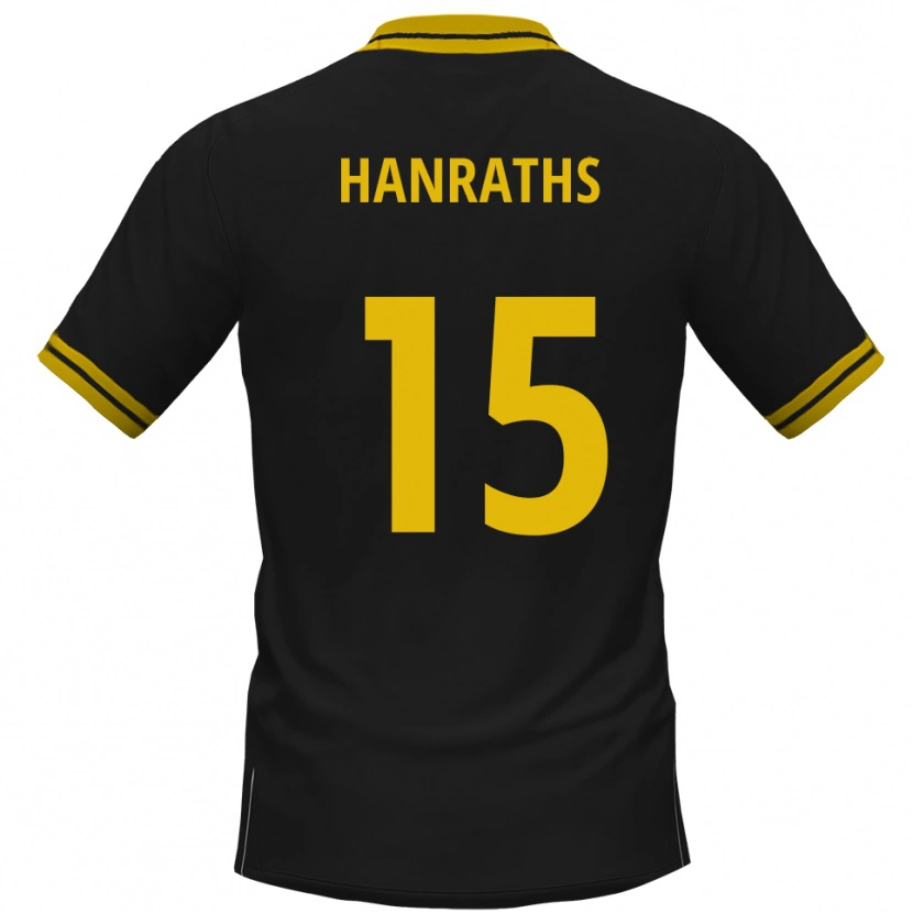 Danxen Dětské Mika Hanraths #15 Černá Žlutá Daleko Hráčské Dresy 2025/26 Dres