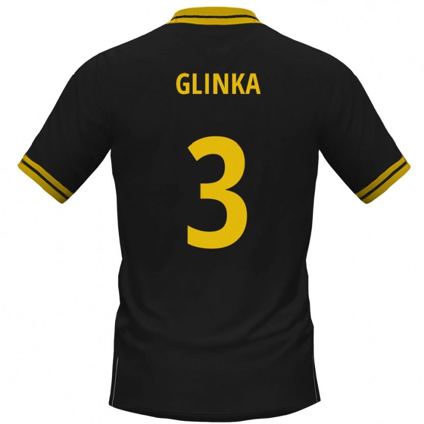 Danxen Dětské Tim Glinka #3 Černá Žlutá Daleko Hráčské Dresy 2025/26 Dres