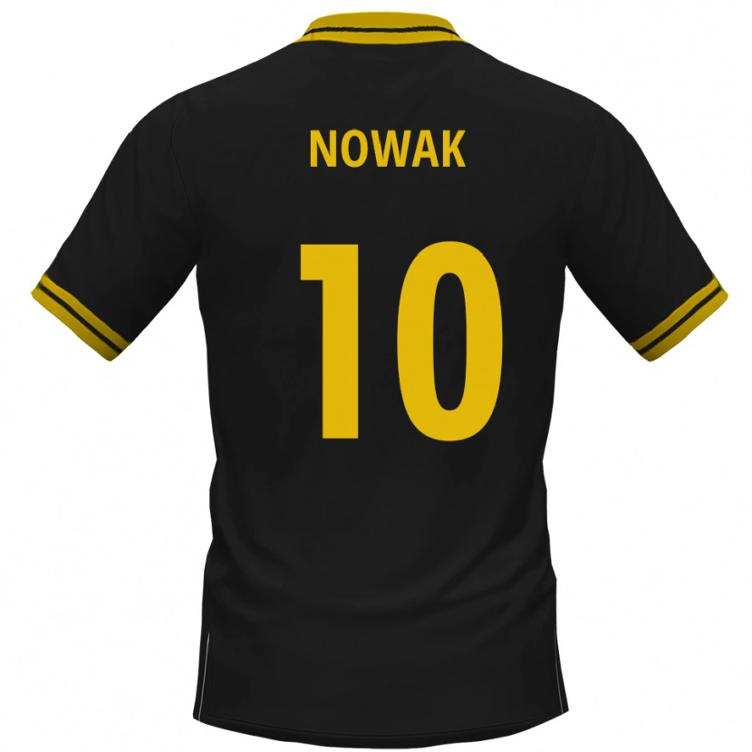 Danxen Dětské Sven Nowak #10 Černá Žlutá Daleko Hráčské Dresy 2025/26 Dres