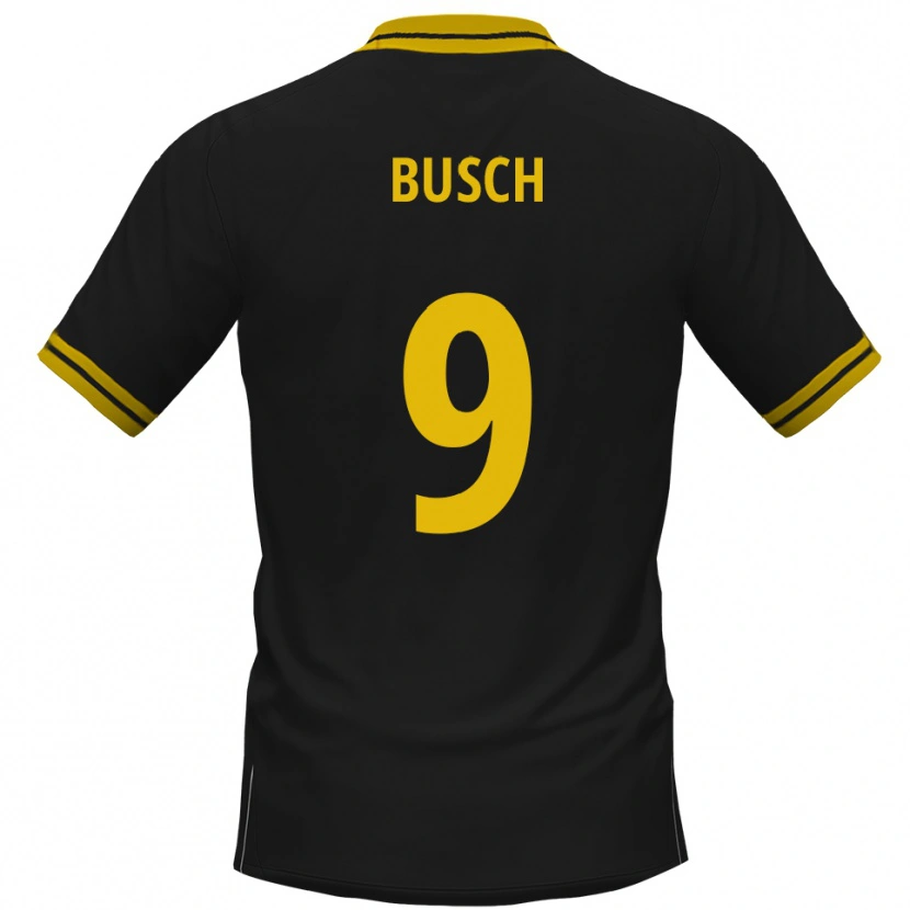 Danxen Dětské Luis Busch #9 Černá Žlutá Daleko Hráčské Dresy 2025/26 Dres