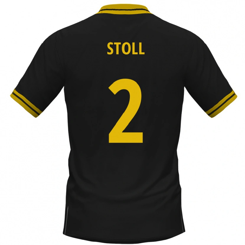 Danxen Dětské Patrick Stoll #2 Černá Žlutá Daleko Hráčské Dresy 2025/26 Dres