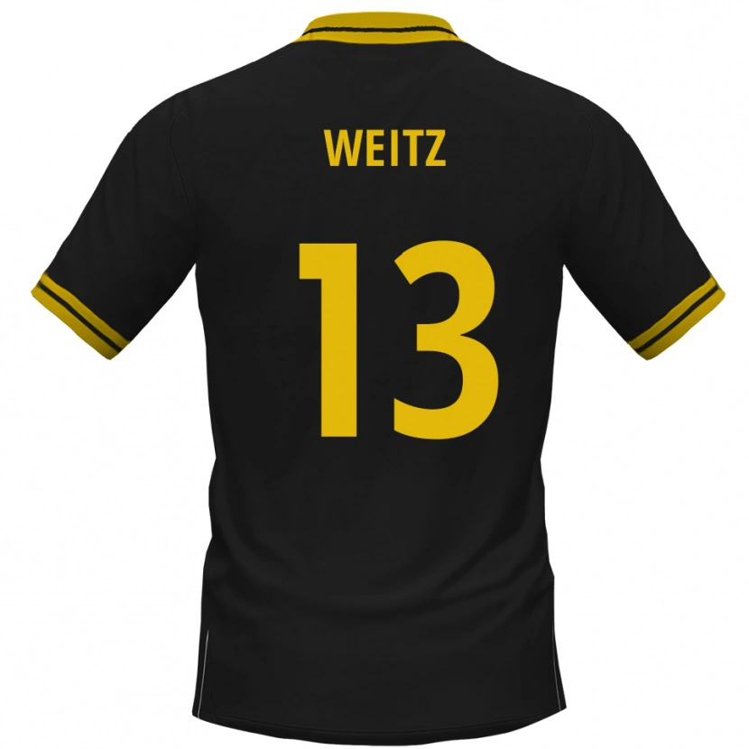 Danxen Dětské Oliver Weitz #13 Černá Žlutá Daleko Hráčské Dresy 2025/26 Dres