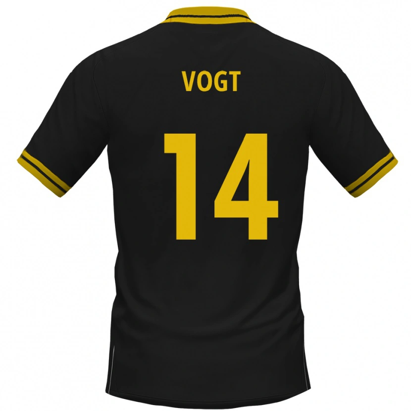 Danxen Dětské Louis Vogt #14 Černá Žlutá Daleko Hráčské Dresy 2025/26 Dres