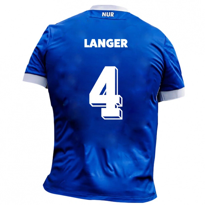 Danxen Dětské Phillip Langer #4 Modrá Bílá Daleko Hráčské Dresy 2025/26 Dres