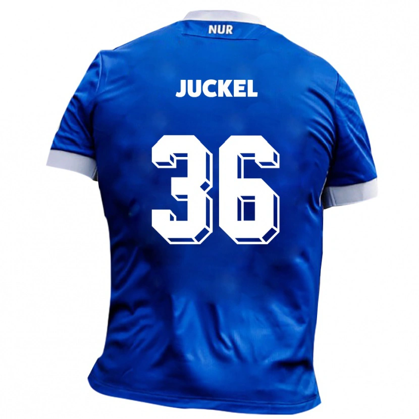 Danxen Dětské Janis Juckel #36 Modrá Bílá Daleko Hráčské Dresy 2025/26 Dres