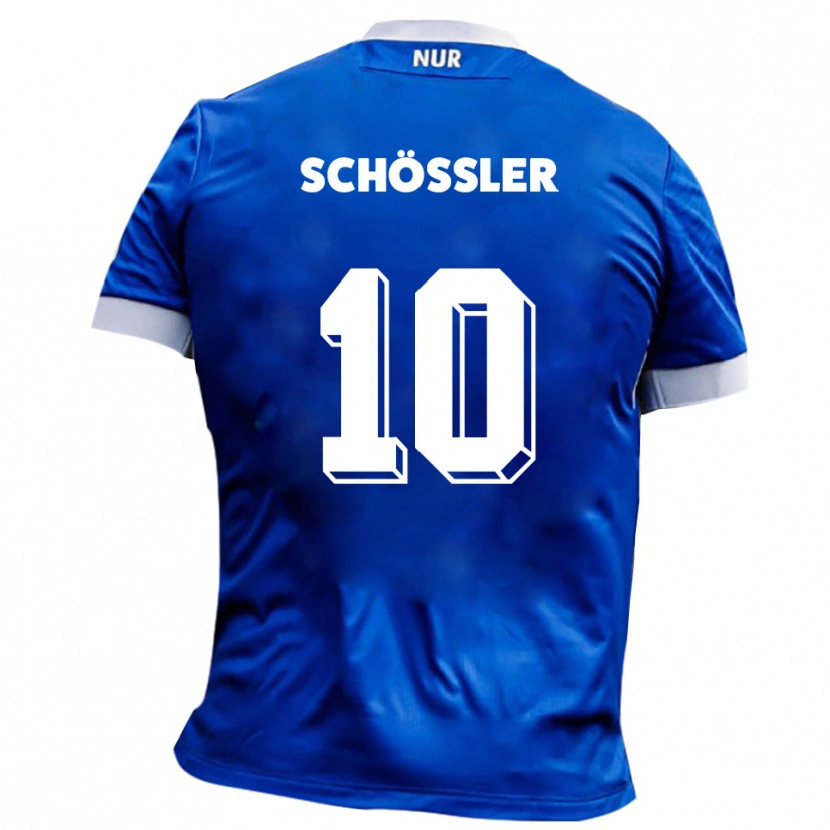 Danxen Dětské Maris Schößler #10 Modrá Bílá Daleko Hráčské Dresy 2025/26 Dres