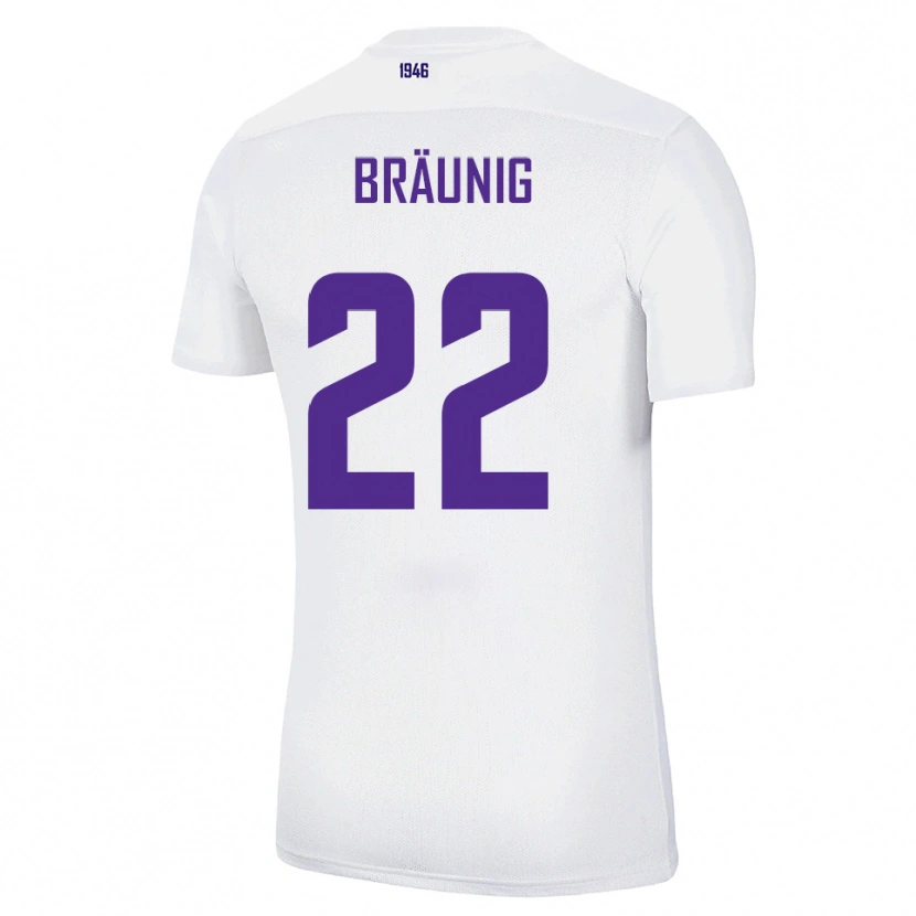 Danxen Dětské Liam Bräunig #22 Bílá Zelená Daleko Hráčské Dresy 2025/26 Dres