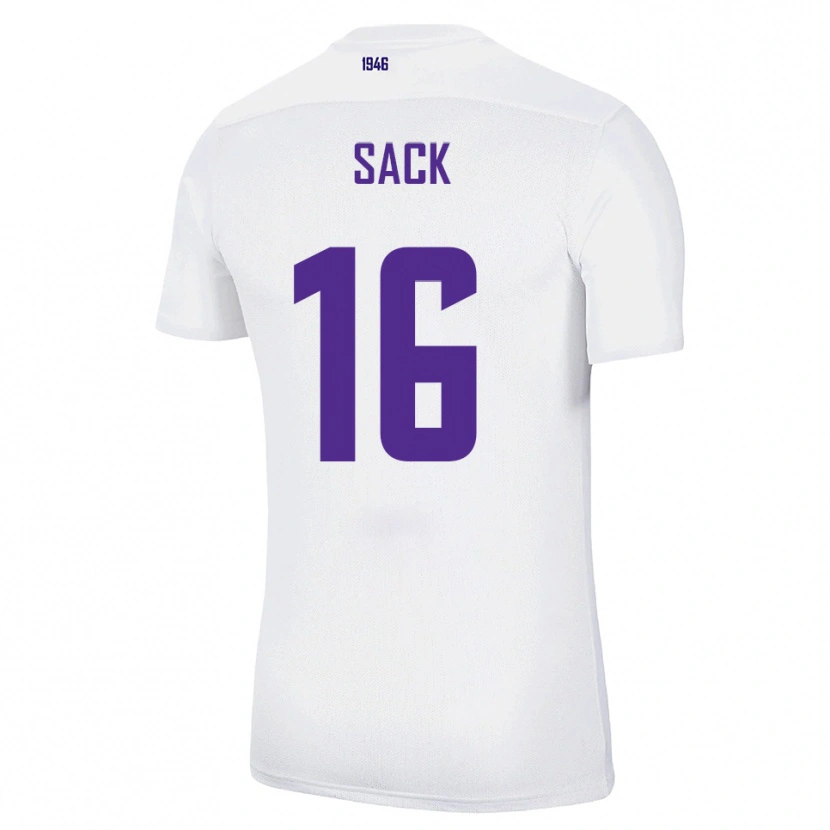 Danxen Dětské William Sack #16 Bílá Zelená Daleko Hráčské Dresy 2025/26 Dres