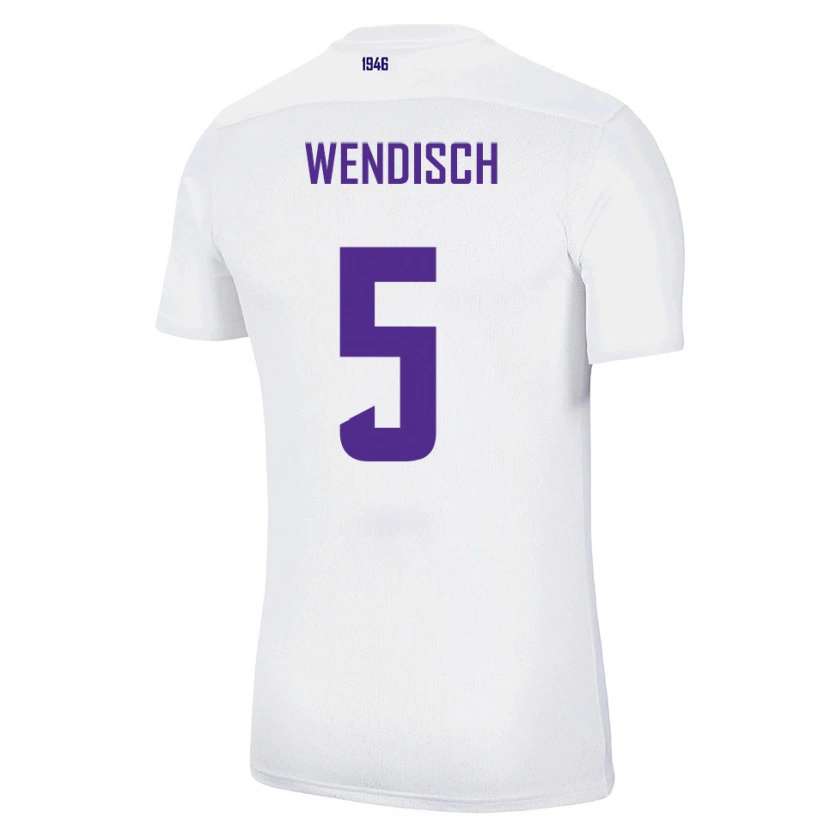 Danxen Dětské Pascal Wendisch #5 Bílá Zelená Daleko Hráčské Dresy 2025/26 Dres