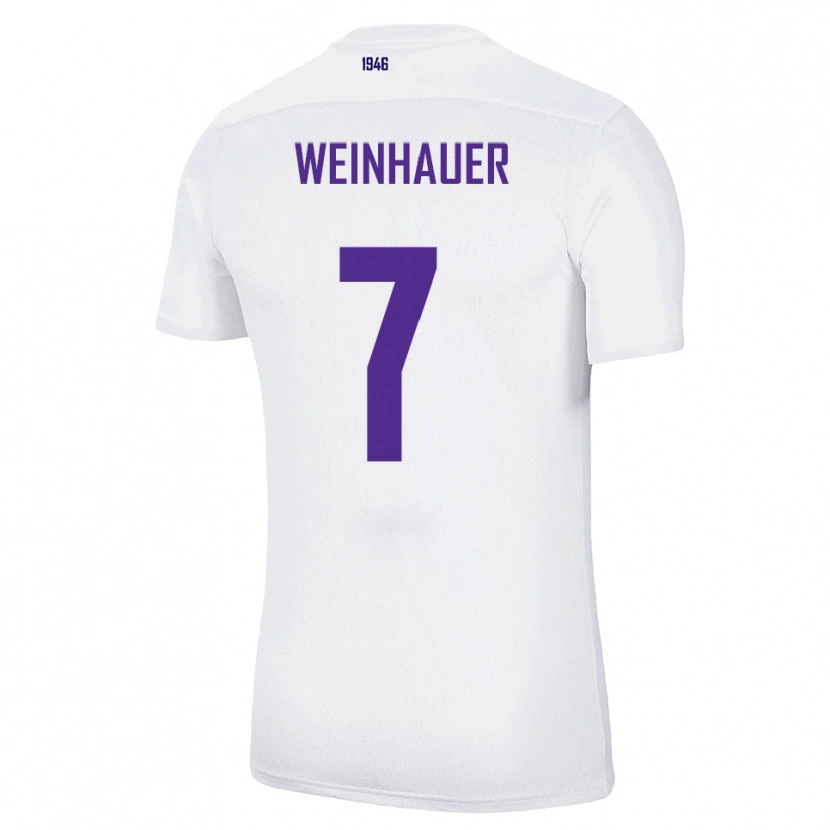 Danxen Dětské Erik Weinhauer #7 Bílá Zelená Daleko Hráčské Dresy 2025/26 Dres