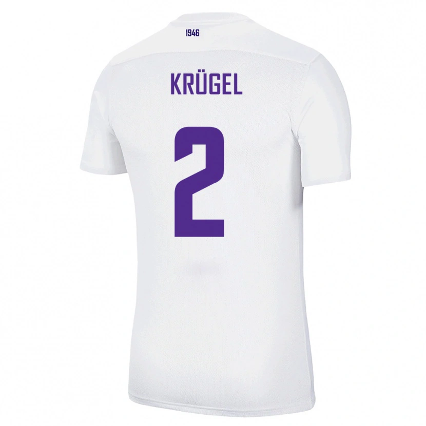 Danxen Dětské Theo Krügel #2 Bílá Zelená Daleko Hráčské Dresy 2025/26 Dres