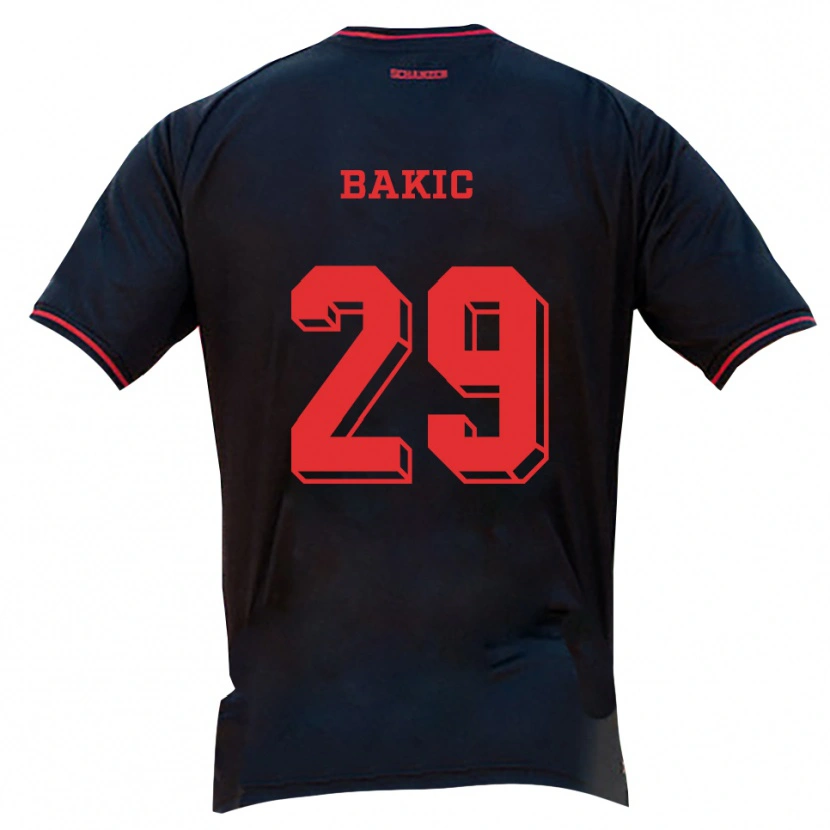 Danxen Dětské Edis Bakic #29 Černá Červená Bílá Daleko Hráčské Dresy 2025/26 Dres