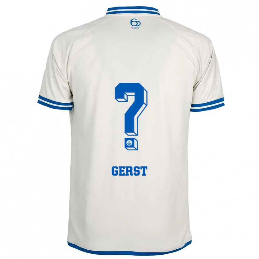Danxen Dětské Nikolas Gerst #0 Bílá Modrá Daleko Hráčské Dresy 2025/26 Dres