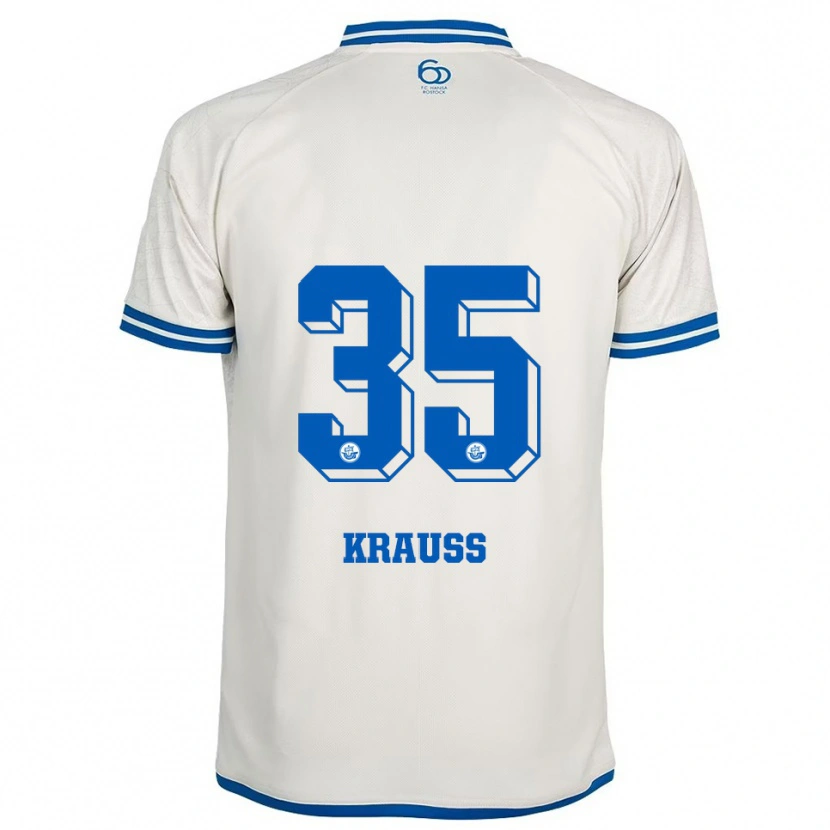 Danxen Dětské Maximilian Krauß #35 Bílá Modrá Daleko Hráčské Dresy 2025/26 Dres
