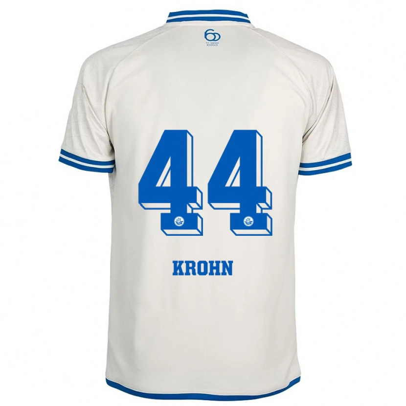 Danxen Dětské Tim Krohn #44 Bílá Modrá Daleko Hráčské Dresy 2025/26 Dres