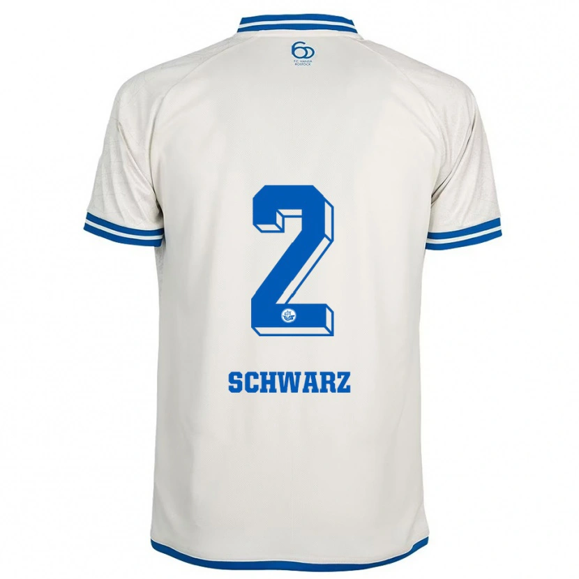 Danxen Dětské Herman Schwarz #2 Bílá Modrá Daleko Hráčské Dresy 2025/26 Dres