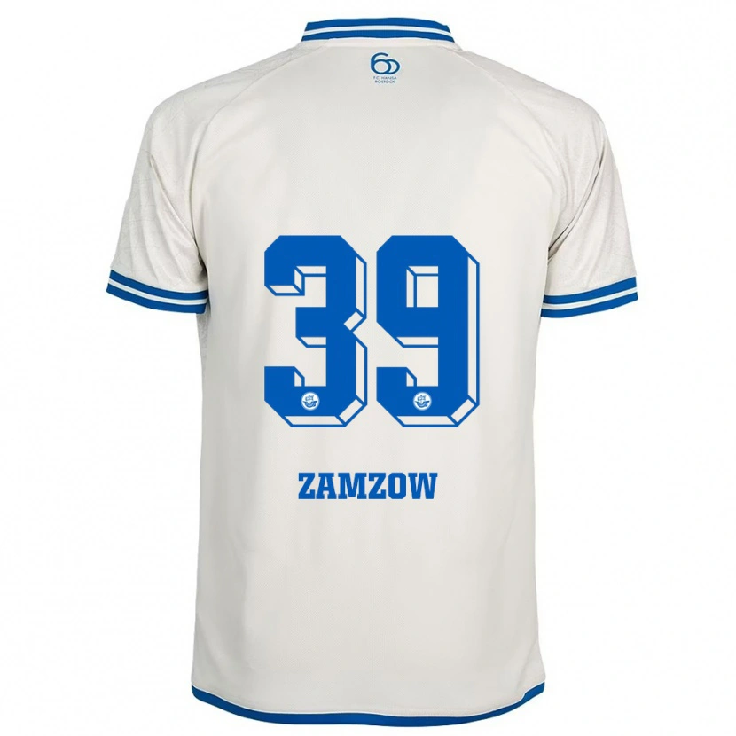 Danxen Dětské Claas Zamzow #39 Bílá Modrá Daleko Hráčské Dresy 2025/26 Dres