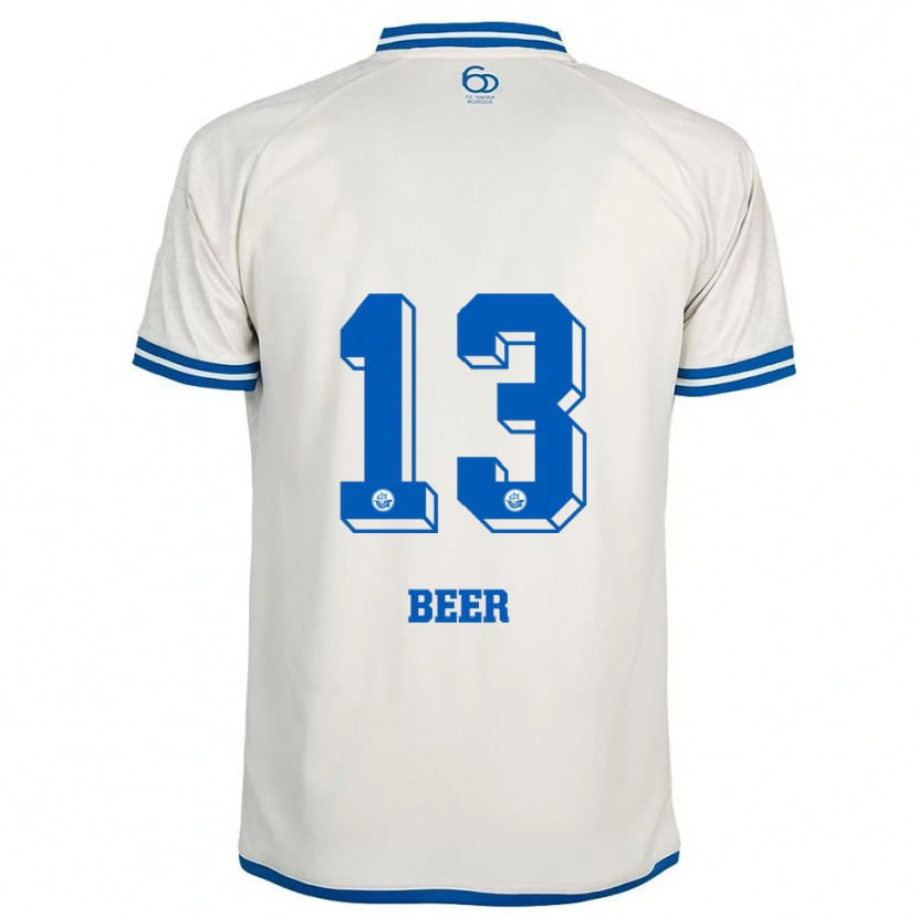 Danxen Dětské Darian Beer #13 Bílá Modrá Daleko Hráčské Dresy 2025/26 Dres