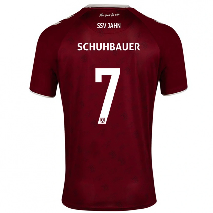 Danxen Dětské Simon Schuhbauer #7 Vínová Bílá Daleko Hráčské Dresy 2025/26 Dres