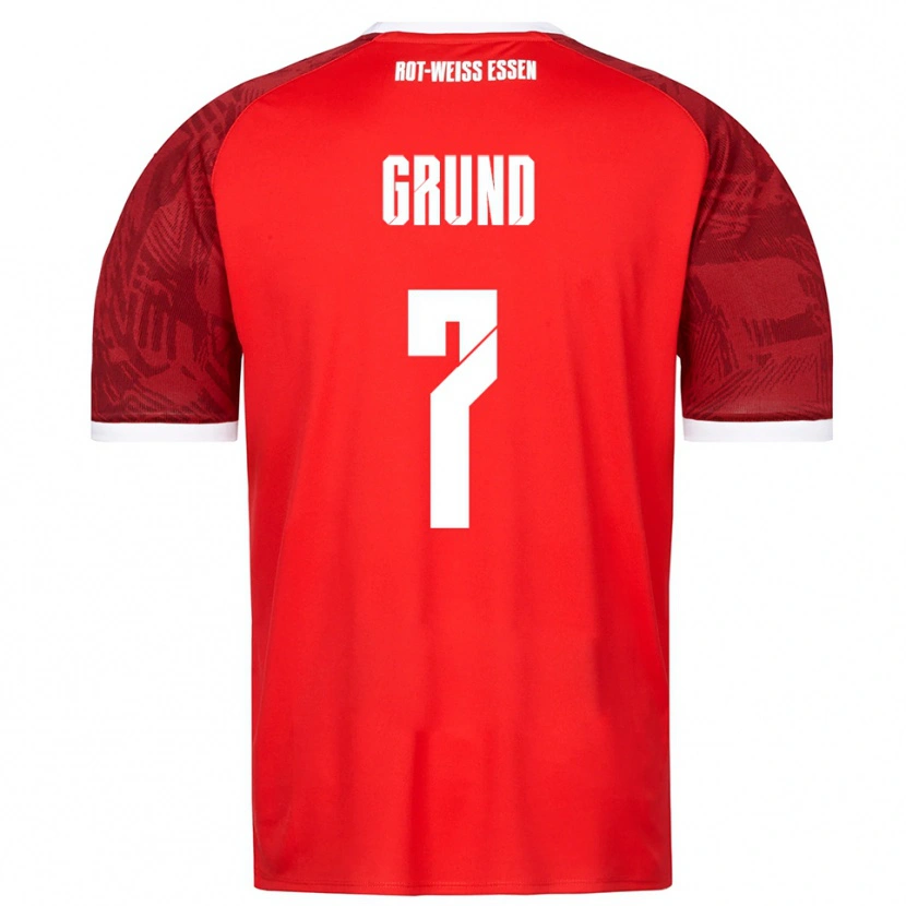 Danxen Dětské Kevin Grund #7 Červená Vínová Bílá Daleko Hráčské Dresy 2025/26 Dres