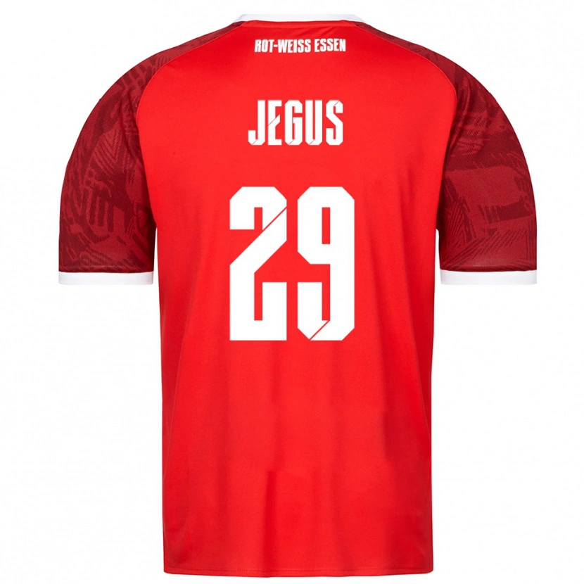 Danxen Dětské Leonard Jegus #29 Červená Vínová Bílá Daleko Hráčské Dresy 2025/26 Dres