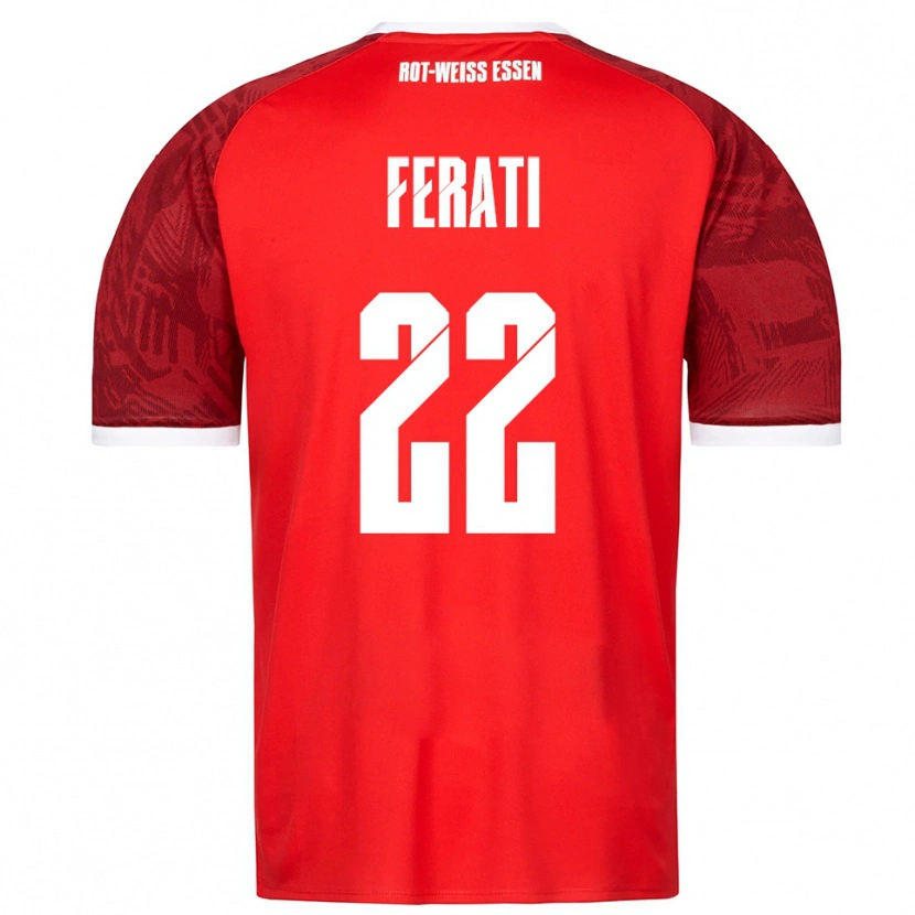 Danxen Dětské Larson Ferati #22 Červená Vínová Bílá Daleko Hráčské Dresy 2025/26 Dres