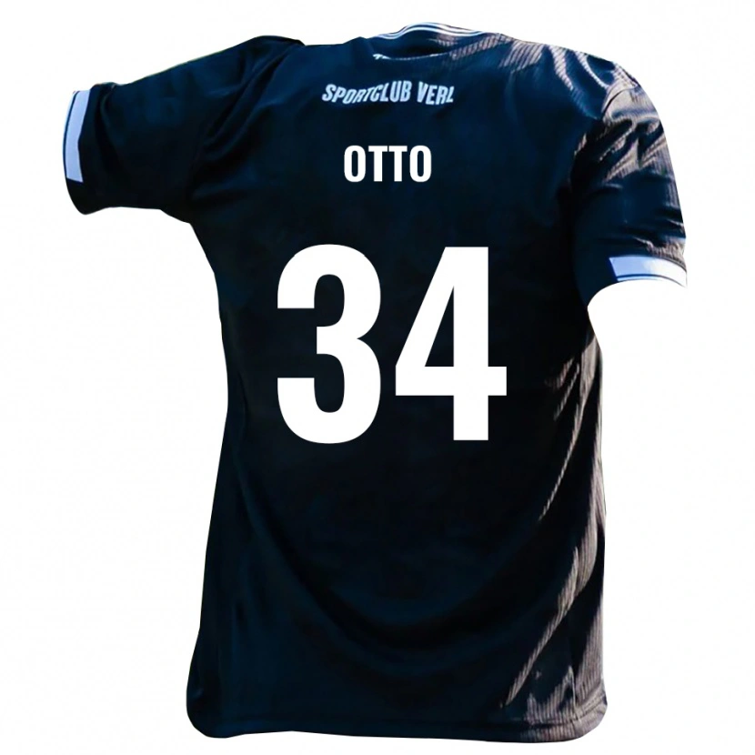 Danxen Dětské Fynn Otto #34 Černá Bílá Daleko Hráčské Dresy 2025/26 Dres