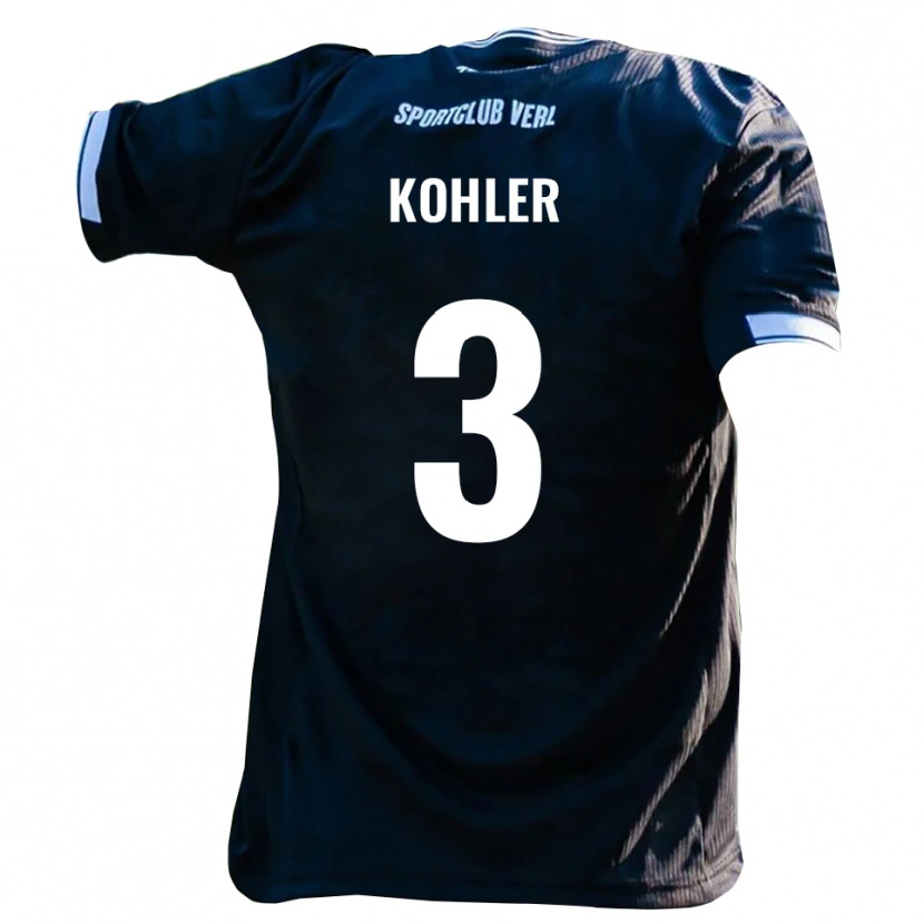 Danxen Dětské Ethan Kohler #3 Černá Bílá Daleko Hráčské Dresy 2025/26 Dres