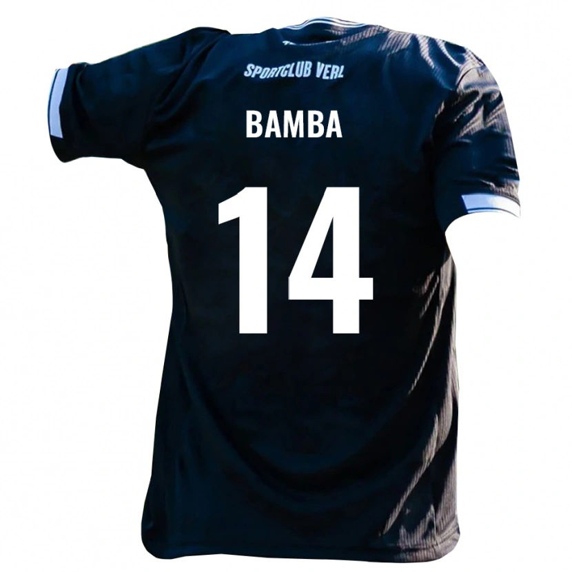 Danxen Dětské Emmanuel Bamba #14 Černá Bílá Daleko Hráčské Dresy 2025/26 Dres