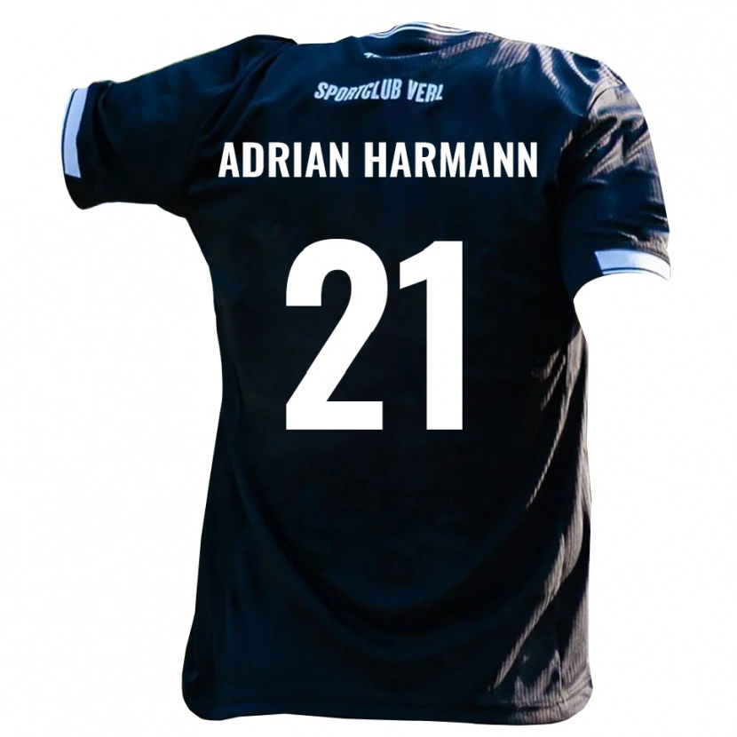 Danxen Dětské Manuel Adrian Harmann #21 Černá Bílá Daleko Hráčské Dresy 2025/26 Dres