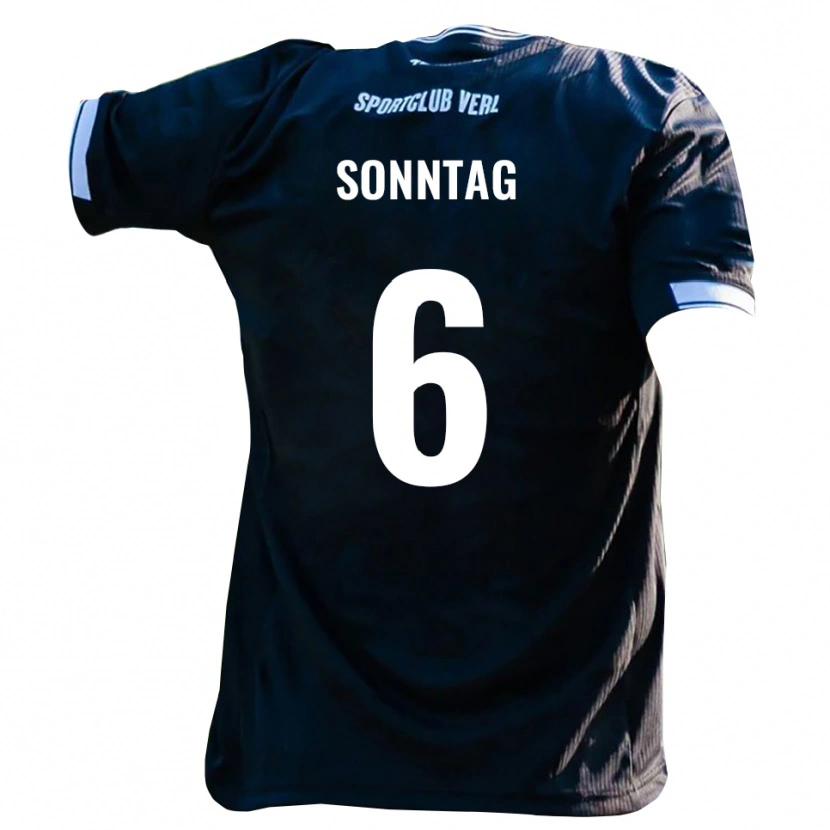 Danxen Dětské Cristiano Sonntag #6 Černá Bílá Daleko Hráčské Dresy 2025/26 Dres
