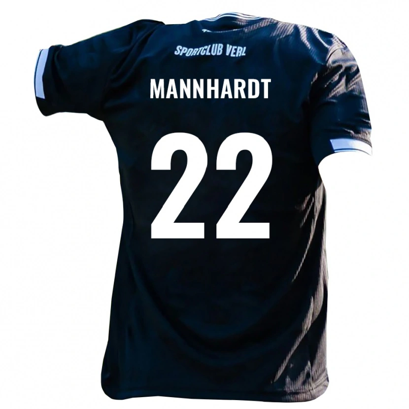 Danxen Dětské Marco Mannhardt #22 Černá Bílá Daleko Hráčské Dresy 2025/26 Dres
