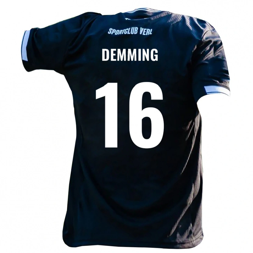 Danxen Dětské Lukas Demming #16 Černá Bílá Daleko Hráčské Dresy 2025/26 Dres